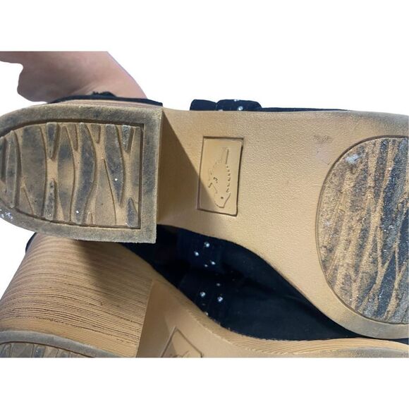 Rocket Dog Suede Studded Peep Toe Wedges - Picture 6 of 12